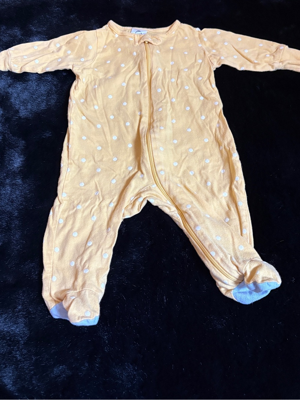 Gerber Yellow Polka Dot Footed One-Piece